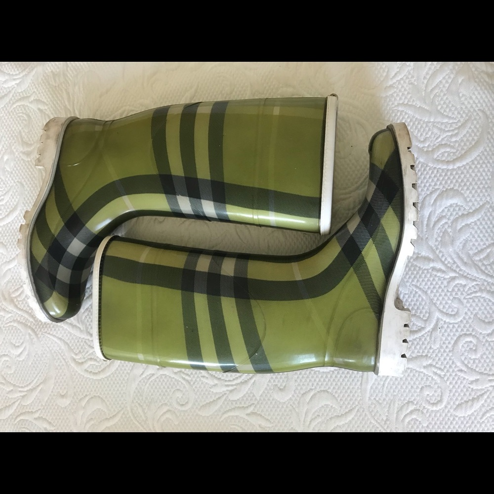 Burberry rain boots